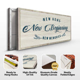 New Home, New Beginning Sign III - Tailored Canvases - Flyclothing LLC