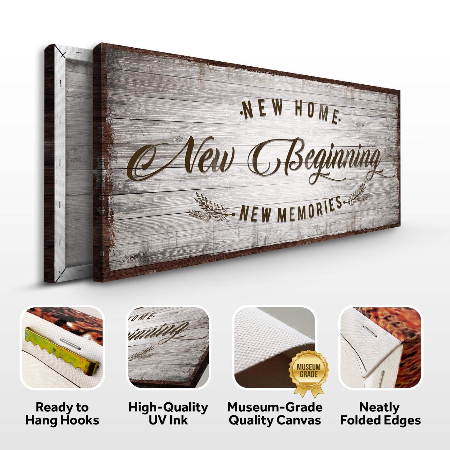New Home, New Beginning Sign IV - Tailored Canvases - Flyclothing LLC