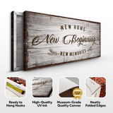 New Home, New Beginning Sign IV - Tailored Canvases - Flyclothing LLC
