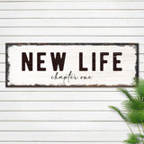 New Life Chapter One Sign - Tailored Canvases - Flyclothing LLC