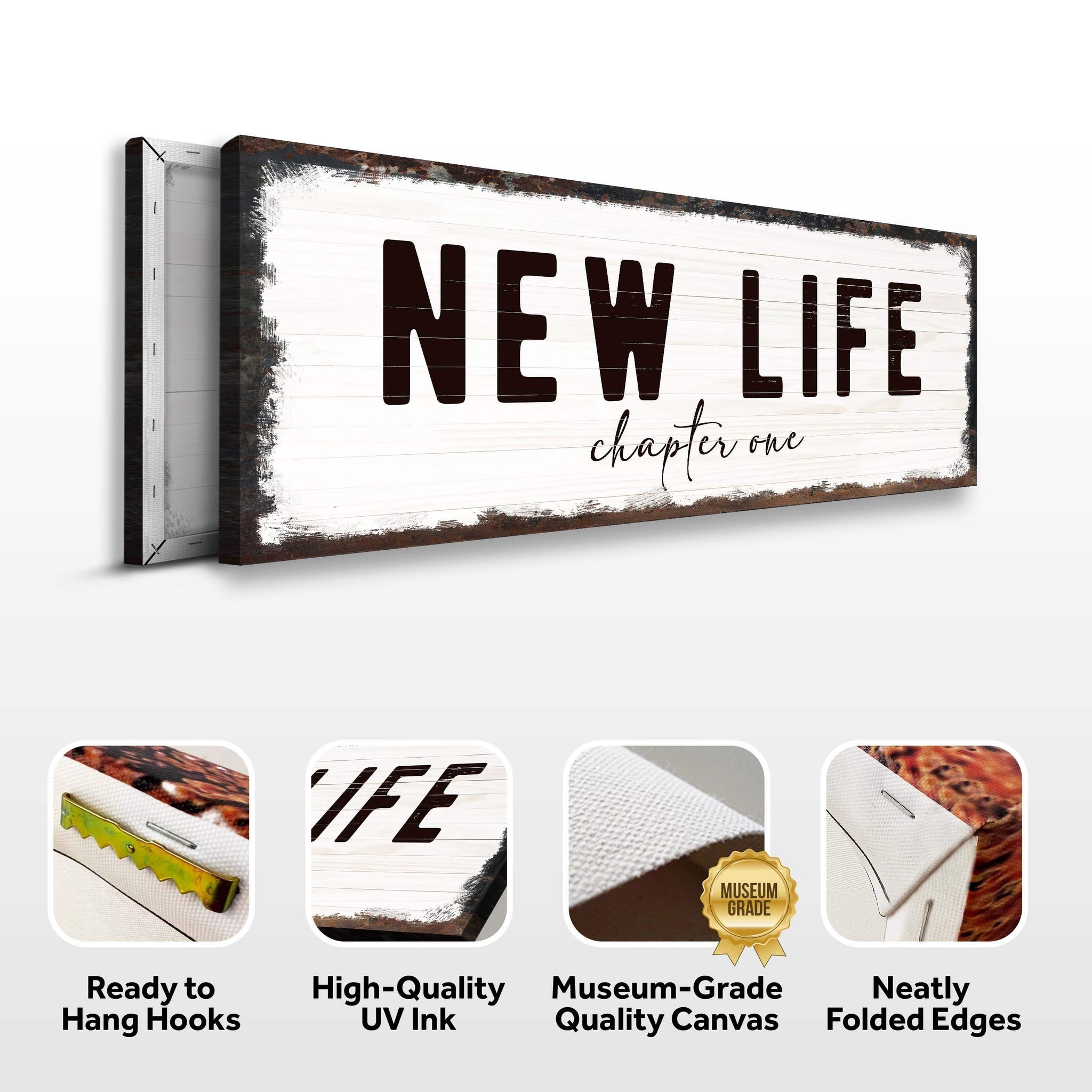 New Life Chapter One Sign - Tailored Canvases - Flyclothing LLC
