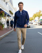 New Harbor Quarter Zip Effortless Comfort - White Water Life - Flyclothing LLC