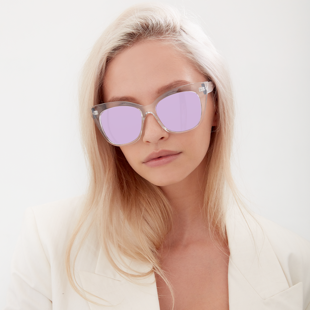 Venice Cateye - Clear Purple - TopFoxx - Flyclothing LLC