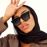 The CEO - Black Faded Black Lens Cateye Sunglasses - TopFoxx - Flyclothing LLC
