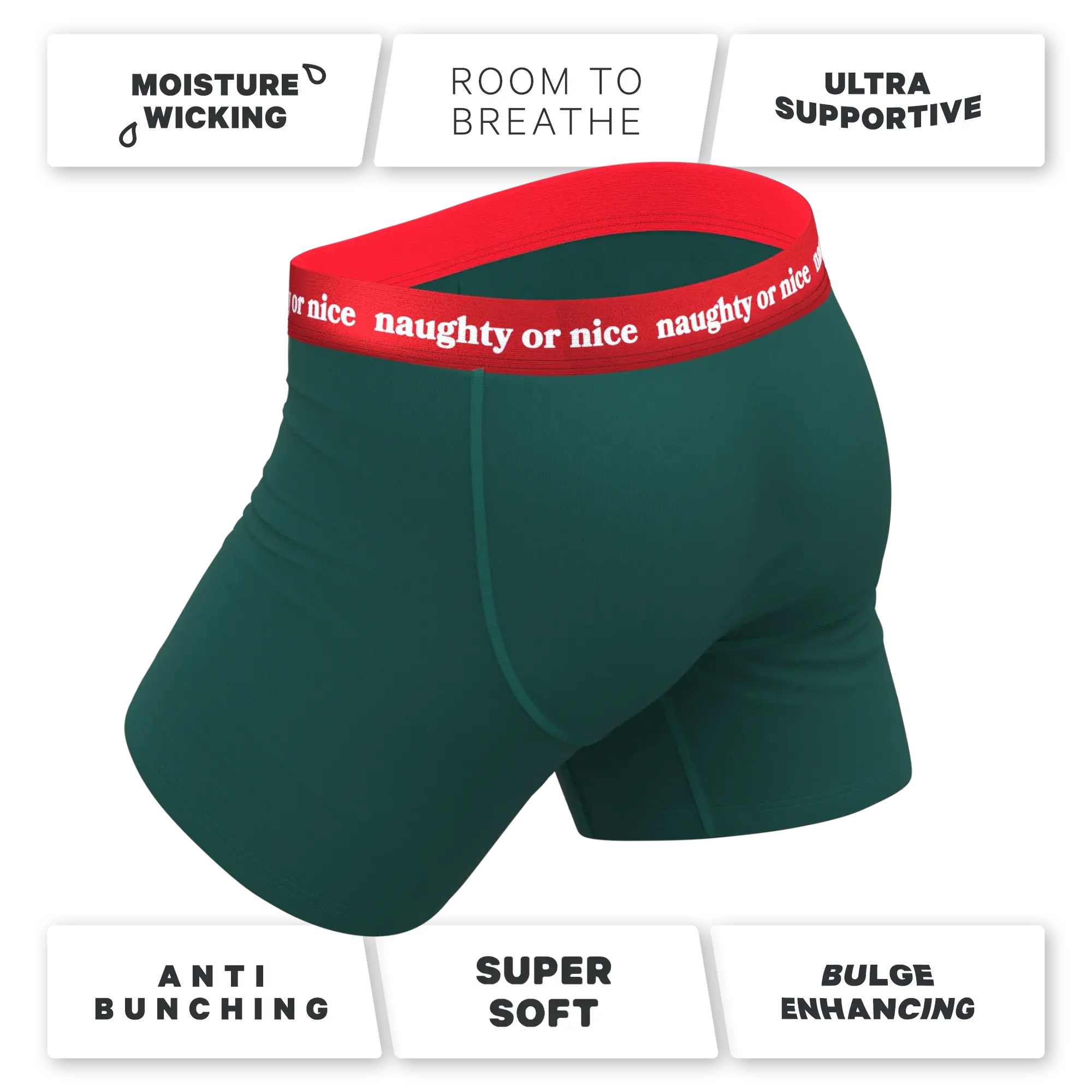 The Nice List | Flirty Waistband Ball Hammock® Pouch Underwear With Fly - Shinesty - Flyclothing LLC