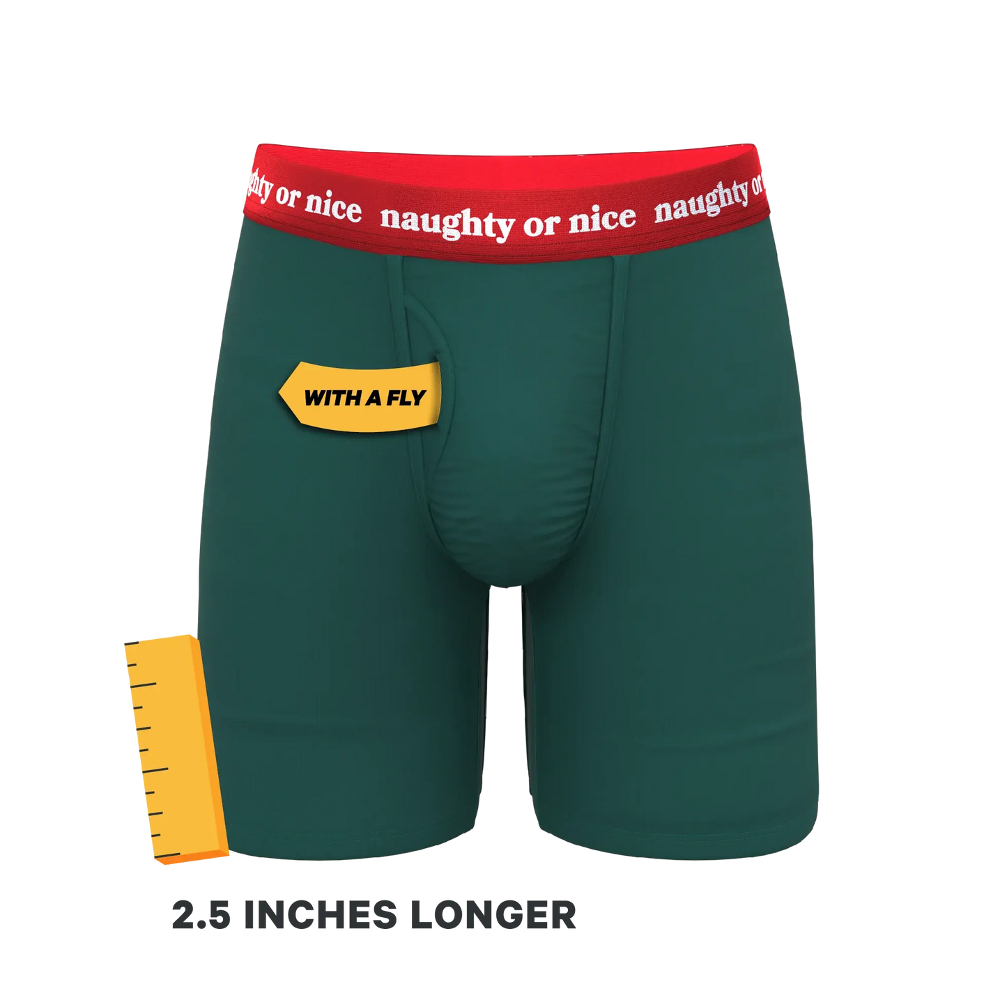 The Nice List | Flirty Waistband Long Leg Ball Hammock® Pouch Underwear With Fly - Shinesty - Flyclothing LLC