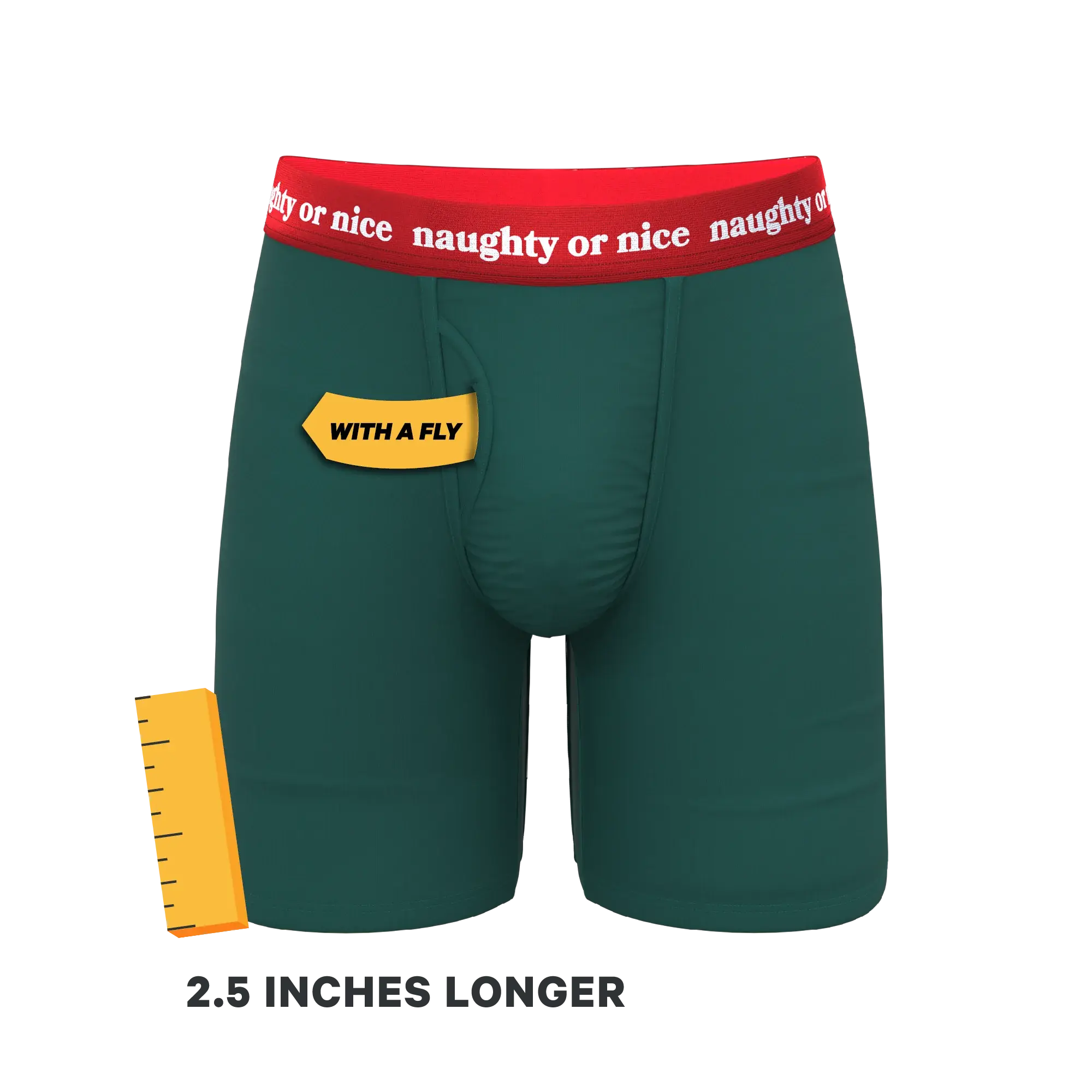 The Nice List | Flirty Waistband Long Leg Ball Hammock® Pouch Underwear With Fly - Shinesty - Flyclothing LLC