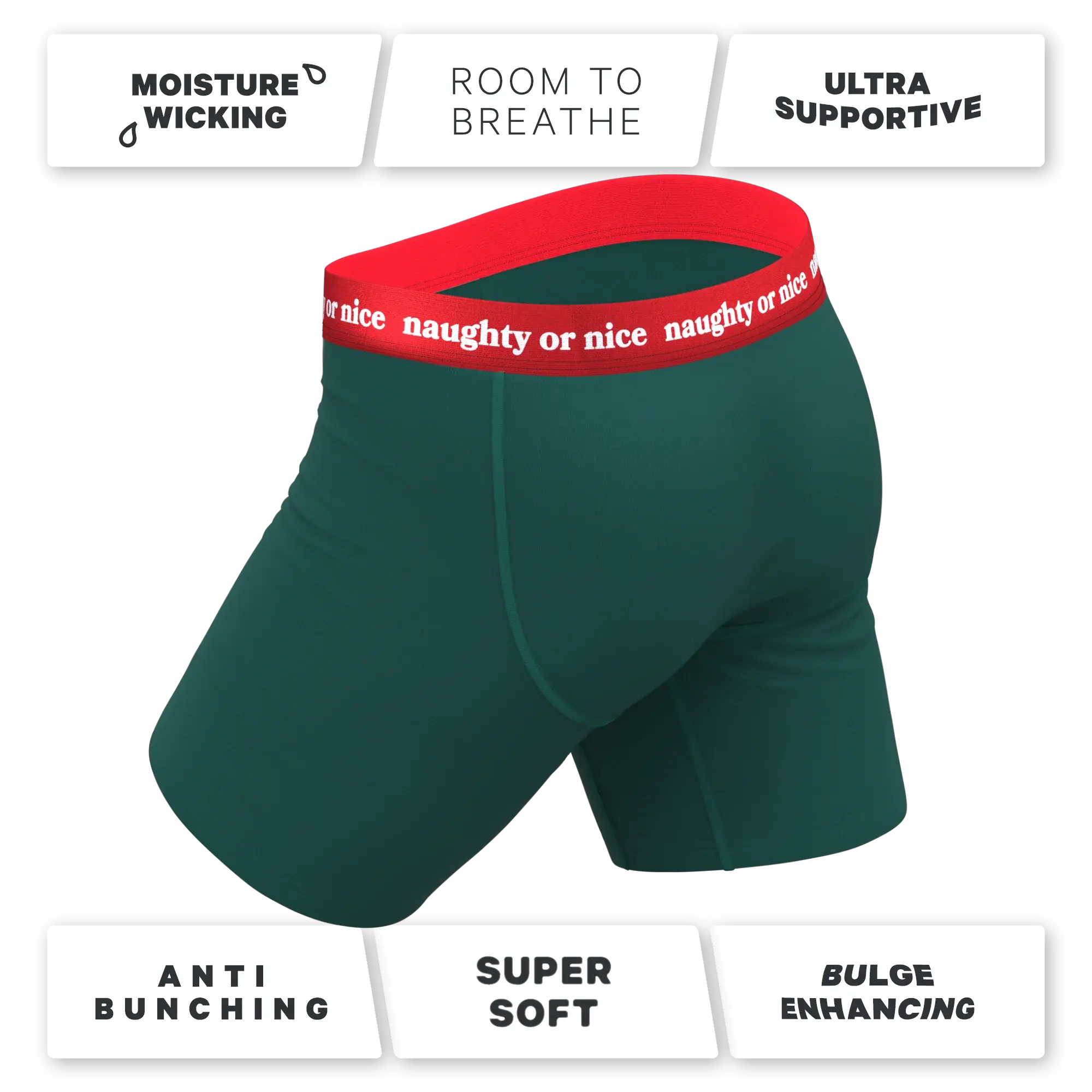 The Nice List | Flirty Waistband Long Leg Ball Hammock® Pouch Underwear With Fly - Shinesty - Flyclothing LLC