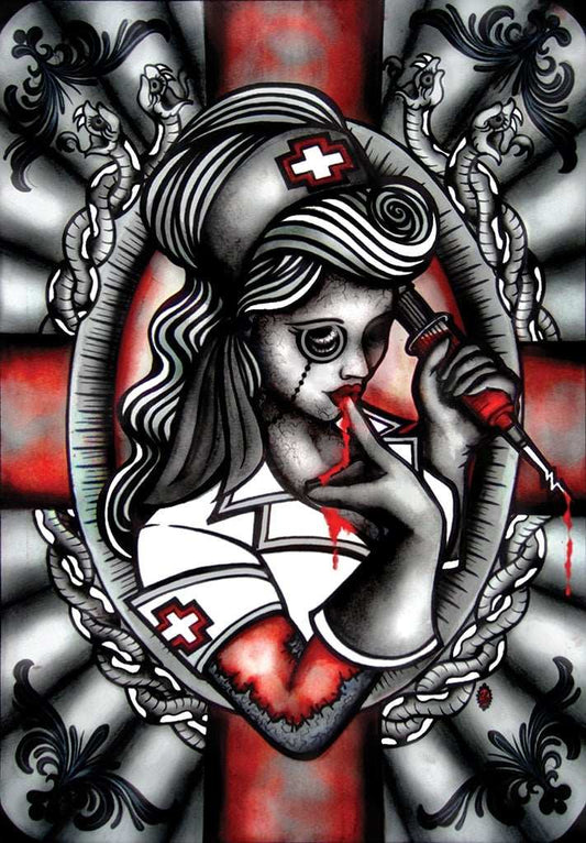Black Market Art Company Night Nurse Print - Black Market Art Company - Flyclothing LLC