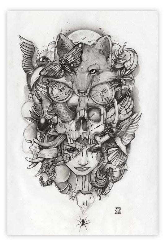 Black Market Art Company Night Terror Print - Black Market Art Company - Flyclothing LLC