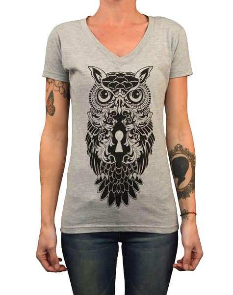 Black Market Art Company Night Watch Women's V-Neck T-Shirt - Black Market Art Company - Flyclothing LLC
