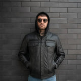 Nightstrike Men’s Motorcycle Leather Jacket - First Manufacturing Company - Flyclothing LLC