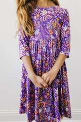 No Bad Days 3/4 Sleeve Pocket Twirl Dress - Mila & Rose ® - Flyclothing LLC