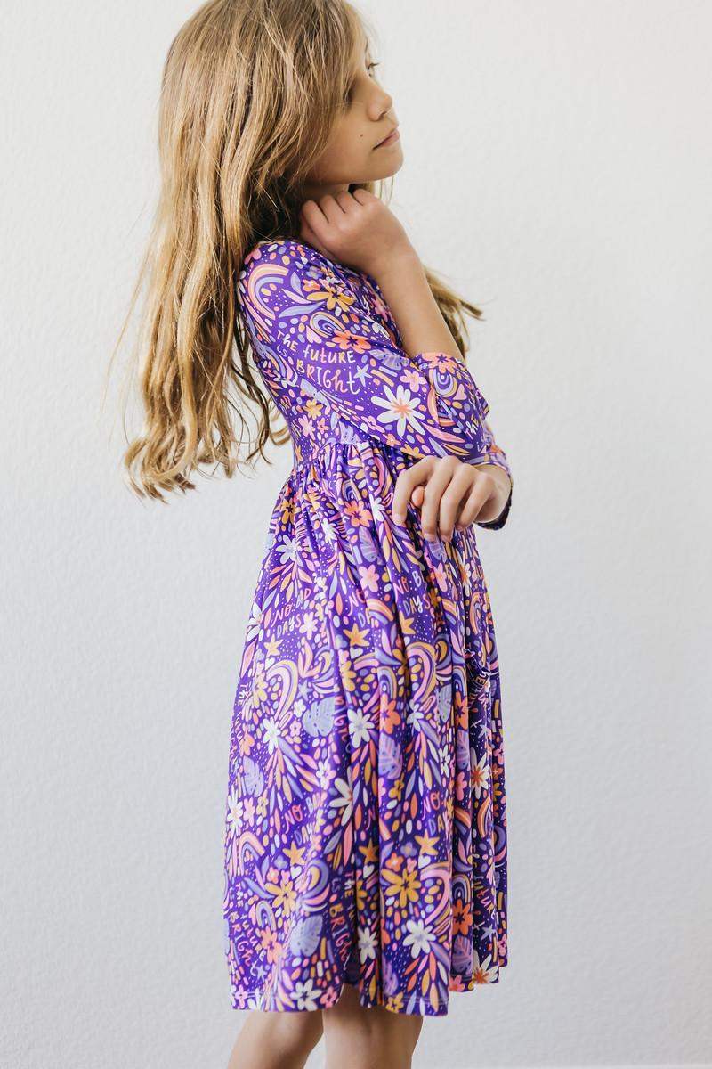 No Bad Days 3/4 Sleeve Pocket Twirl Dress - Mila & Rose ® - Flyclothing LLC