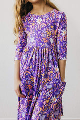 No Bad Days 3/4 Sleeve Pocket Twirl Dress - Mila & Rose ® - Flyclothing LLC