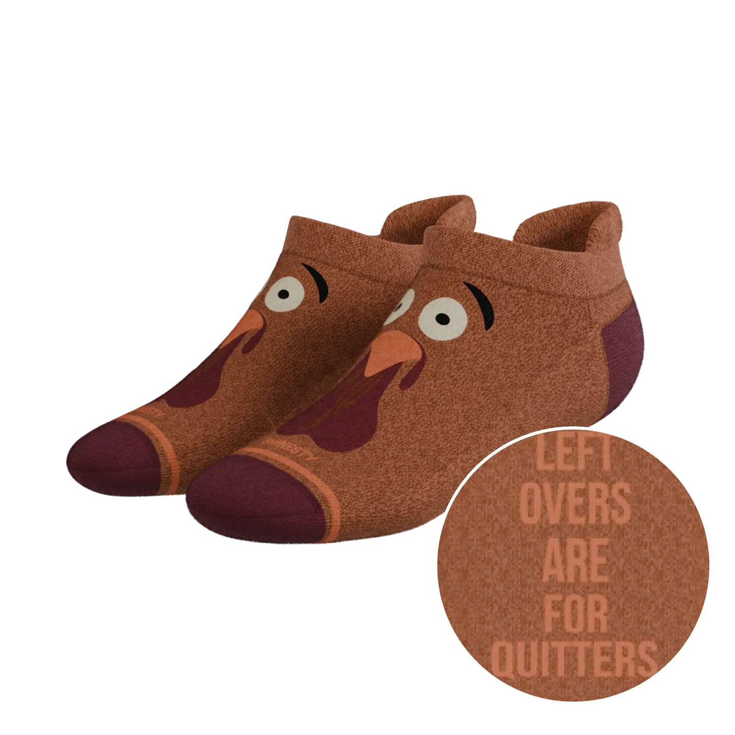 The No Leftovers | Thanksgiving Turkey Heel Hammock™ Ankle Socks - Shinesty - Flyclothing LLC
