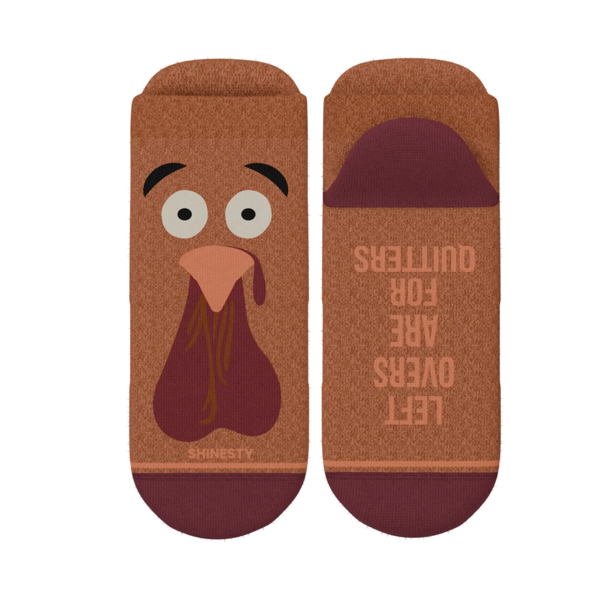 The No Leftovers | Thanksgiving Turkey Heel Hammock™ Ankle Socks - Shinesty - Flyclothing LLC