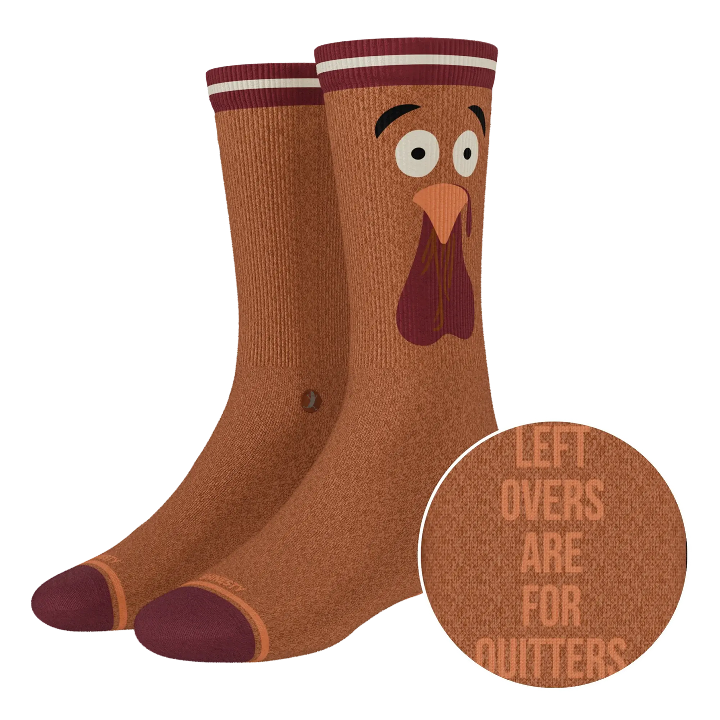 The No Leftovers | Thanksgiving Turkey Heel Hammock™ Crew Socks - Shinesty - Flyclothing LLC