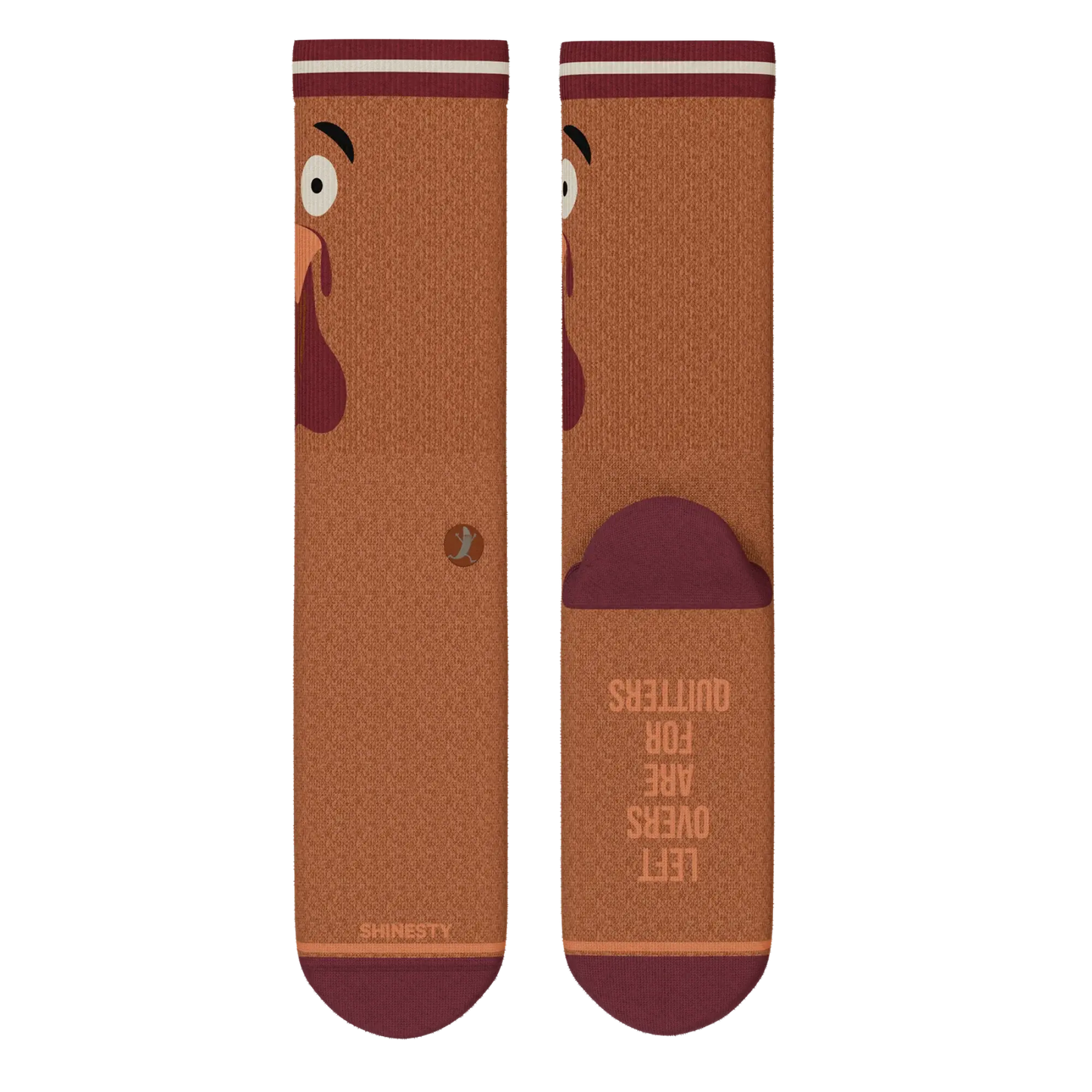 The No Leftovers | Thanksgiving Turkey Heel Hammock™ Crew Socks - Shinesty - Flyclothing LLC