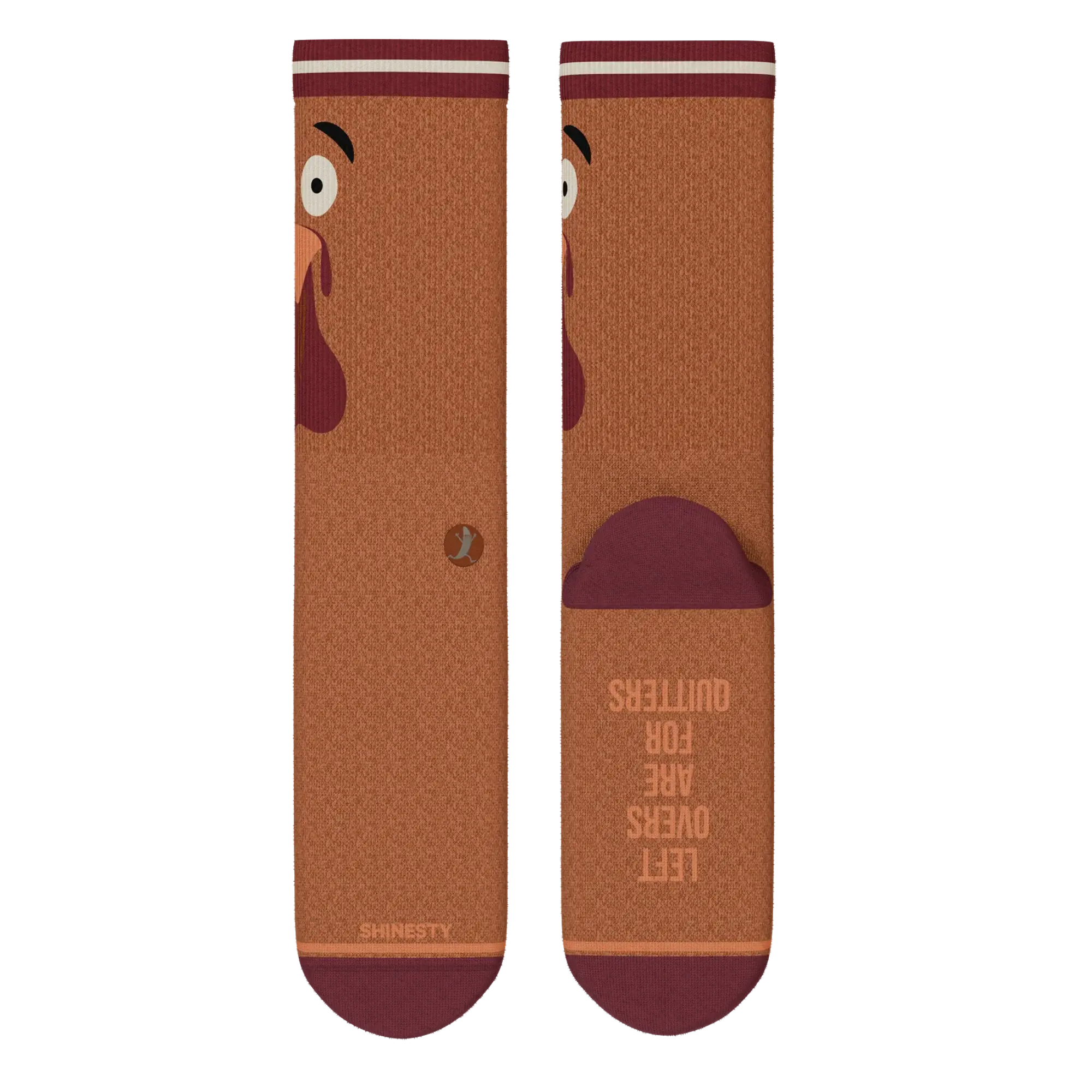 The No Leftovers | Thanksgiving Turkey Heel Hammock™ Crew Socks - Shinesty - Flyclothing LLC