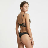 Noir Obsession Corset 2-Piece Lace Lingerie Set - Lingerie By Coco - Flyclothing LLC