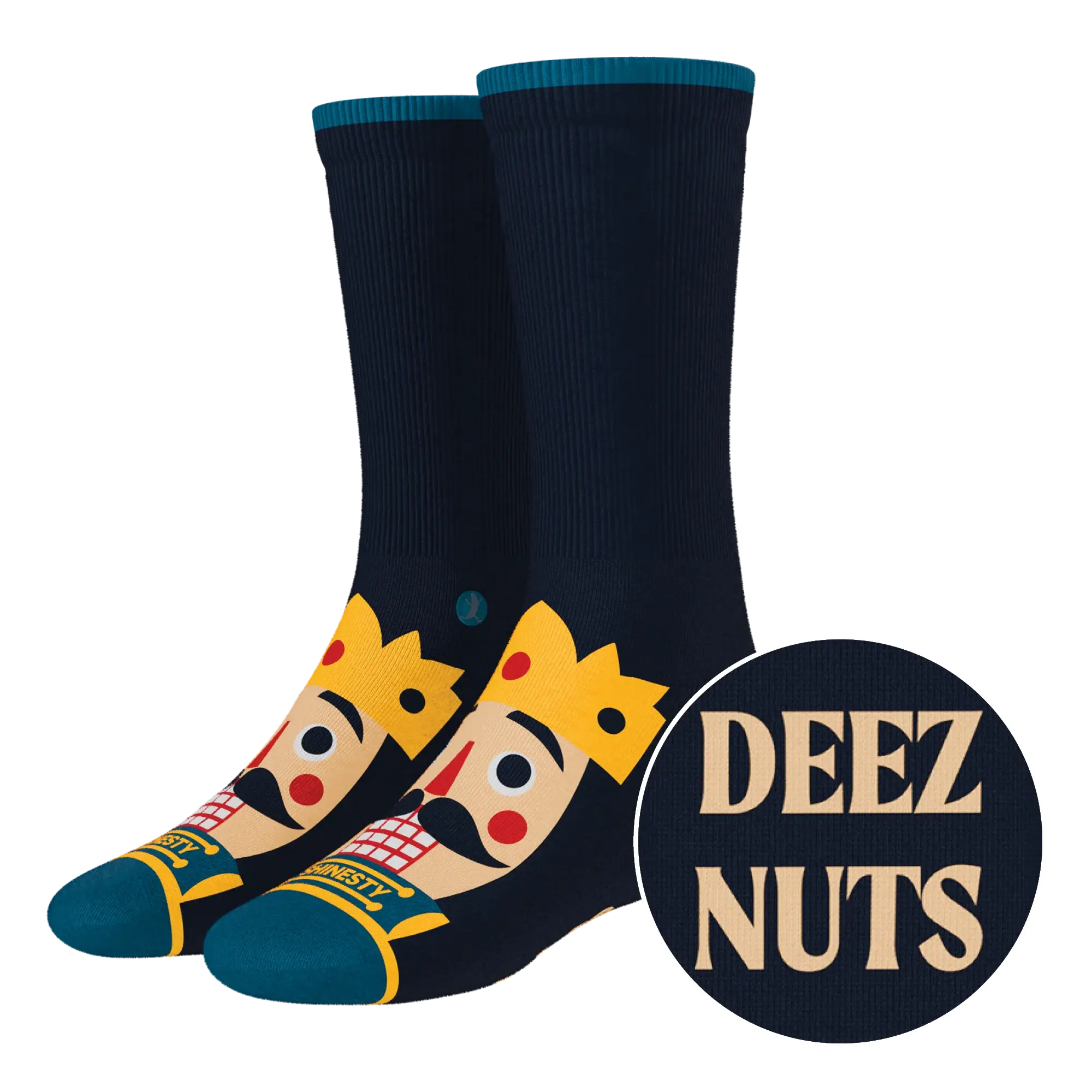 The Nut King | Nutcracker Heel Hammock™ Crew Socks - Shinesty - Flyclothing LLC