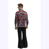 70s Disco Onesie Costume - Vintage Hippie Flower Power Jumpsuit for Couple Show & Theme Parties - SHOMICOBOUTIQUE - Flyclothing LLC