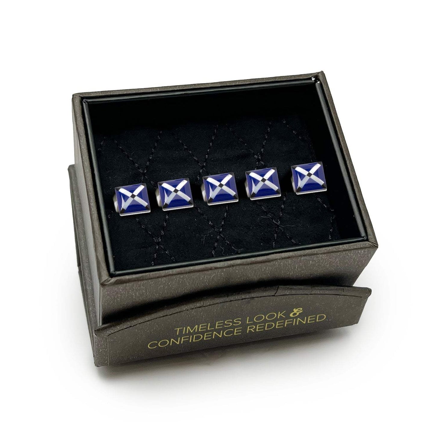 Mother of Pearl Diamond 5-Studs - Cufflinks.com - Flyclothing LLC