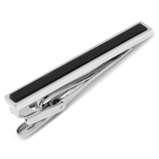 Onyx Inlaid Tie Clip - Cufflinks.com - Flyclothing LLC