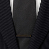 Gold and Onyx Inlaid Tie Clip - Cufflinks.com - Flyclothing LLC