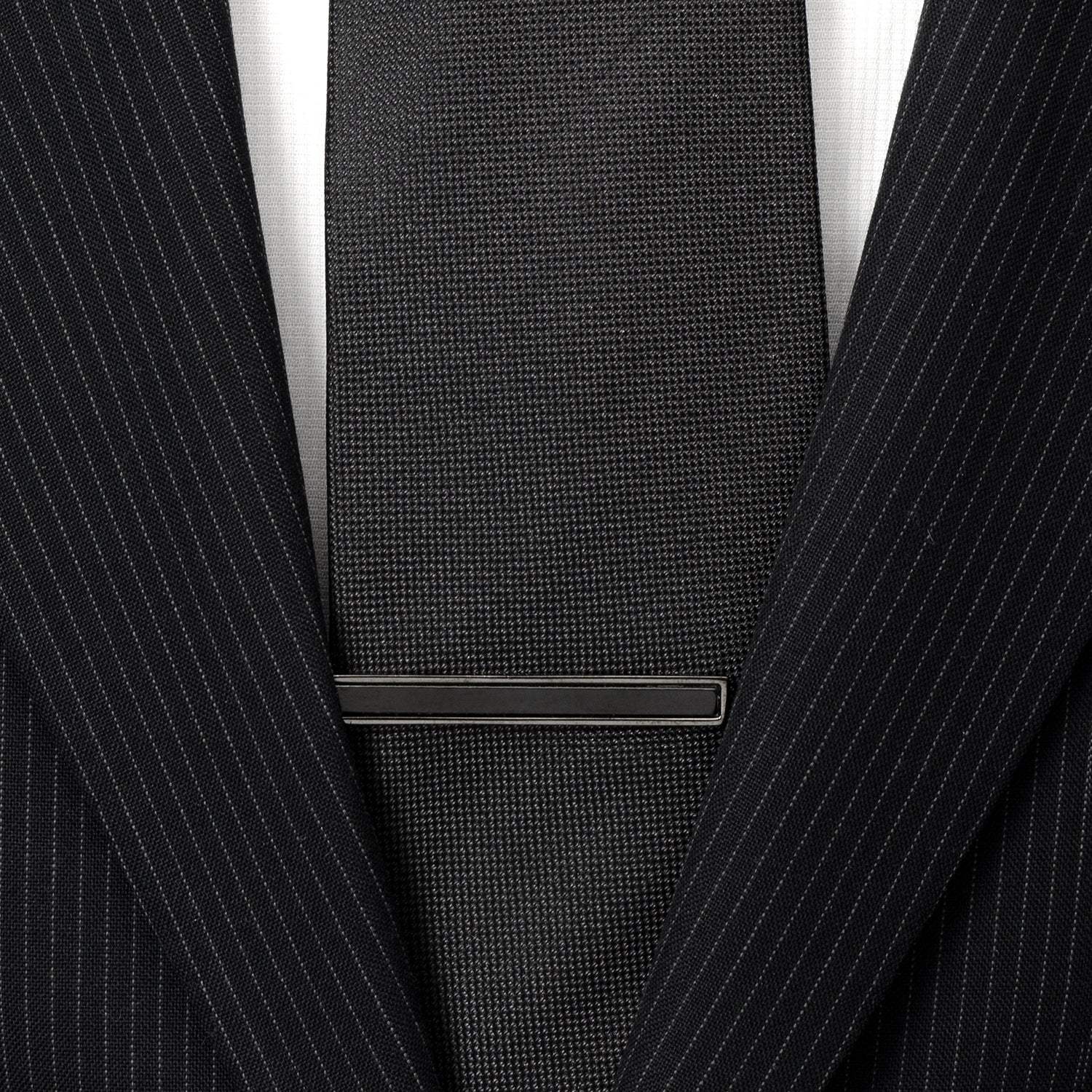 Gunmetal and Onyx Inlaid Tie Clip - Cufflinks.com - Flyclothing LLC