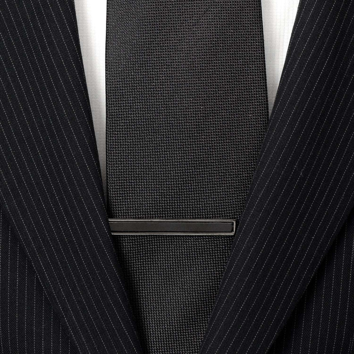 Gunmetal and Onyx Inlaid Tie Clip - Cufflinks.com - Flyclothing LLC