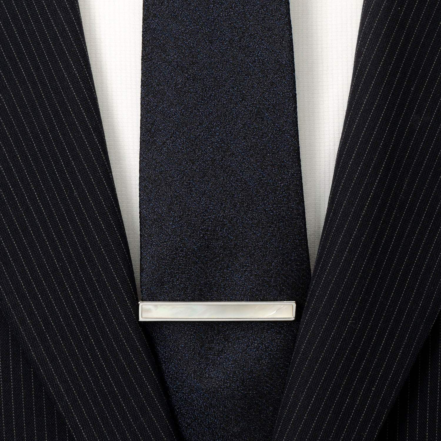 Mother of Pearl Inlaid Tie Clip - Cufflinks.com - Flyclothing LLC