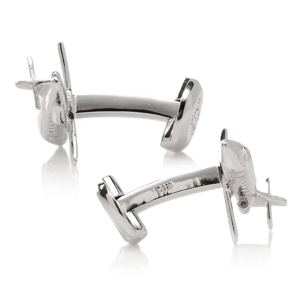 Sterling Private Jet Cufflinks - Cufflinks.com - Flyclothing LLC