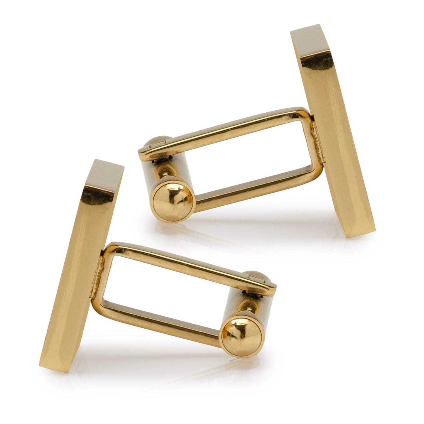 Gold Stainless Engravable Square Cufflinks - Cufflinks.com - Flyclothing LLC