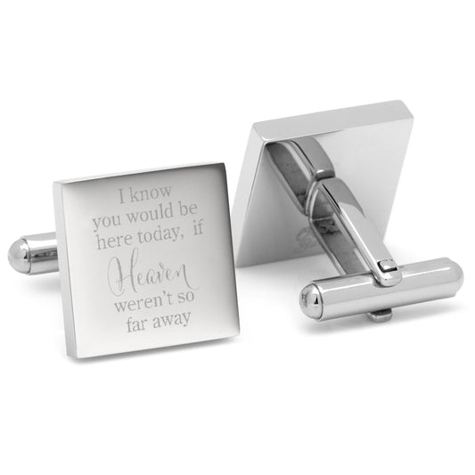 Heaven so far away Custom Photo Engravable Cufflinks