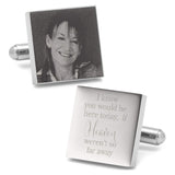 Heaven so far away Custom Photo Engravable Cufflinks - Cufflinks.com - Flyclothing LLC