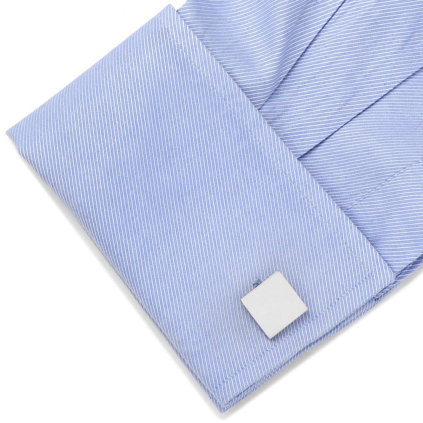 Stainless Steel Square Infinity Engravable Cufflinks - Cufflinks.com - Flyclothing LLC