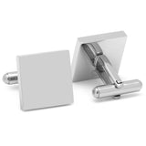 Stainless Steel Square Infinity Engravable Cufflinks - Cufflinks.com - Flyclothing LLC