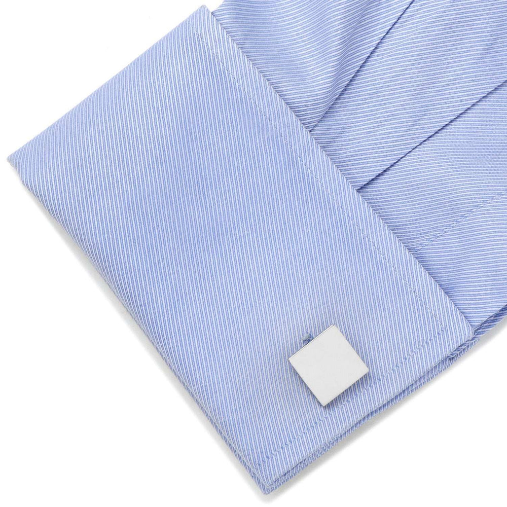Stainless Steel Square Infinity Engravable Cufflinks - Cufflinks.com - Flyclothing LLC