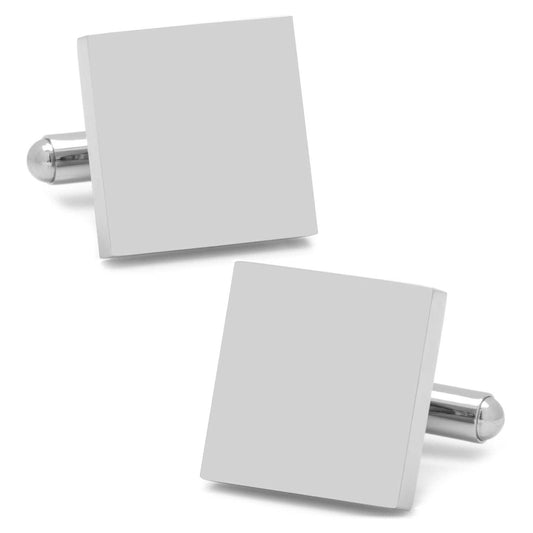 Stainless Steel Square Infinity Engravable Cufflinks - Cufflinks.com - Flyclothing LLC