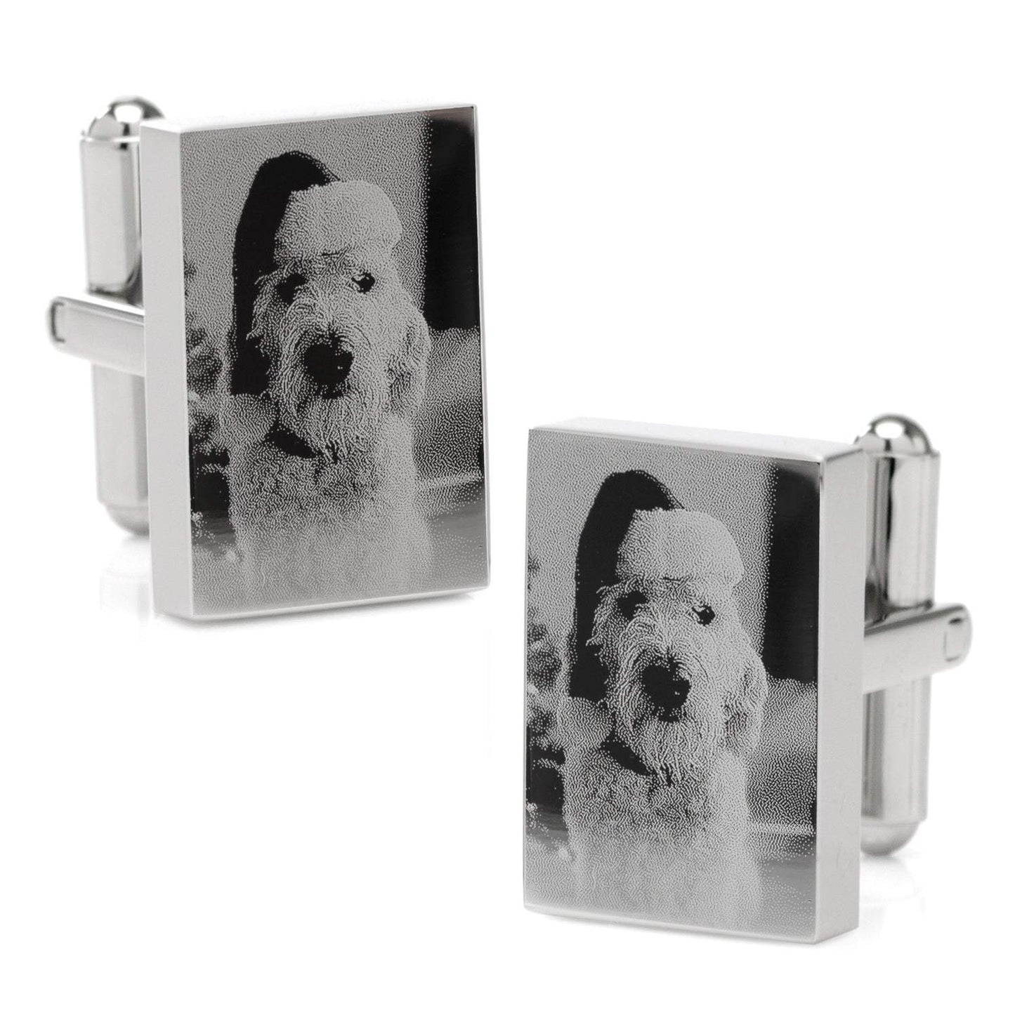 Stainless Steel Rectangle Infinity Engravable Cufflinks - Cufflinks.com - Flyclothing LLC