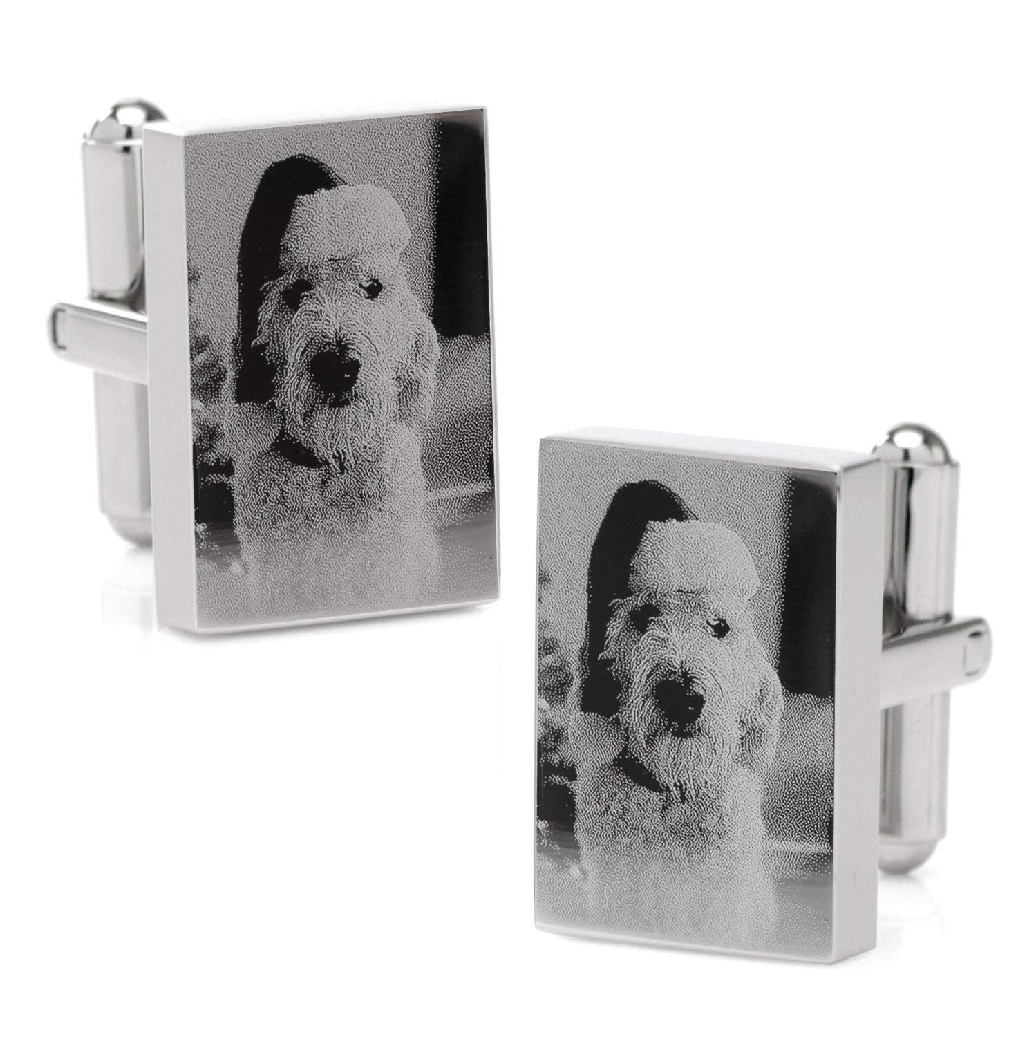 Stainless Steel Rectangle Infinity Engravable Cufflinks - Cufflinks.com - Flyclothing LLC