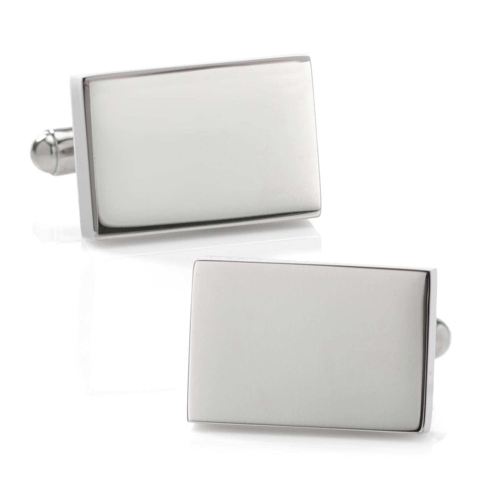Stainless Steel Rectangle Infinity Engravable Cufflinks - Cufflinks.com - Flyclothing LLC