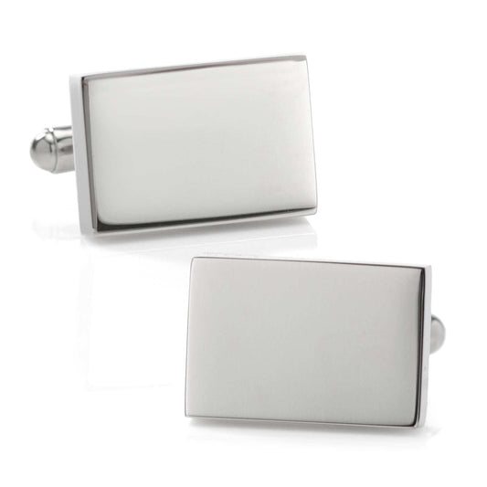 Stainless Steel Rectangle Infinity Engravable Cufflinks - Cufflinks.com - Flyclothing LLC