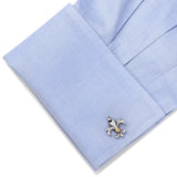 Sterling Silver Two-Tone Fleur De Lis Cufflinks - Cufflinks.com - Flyclothing LLC