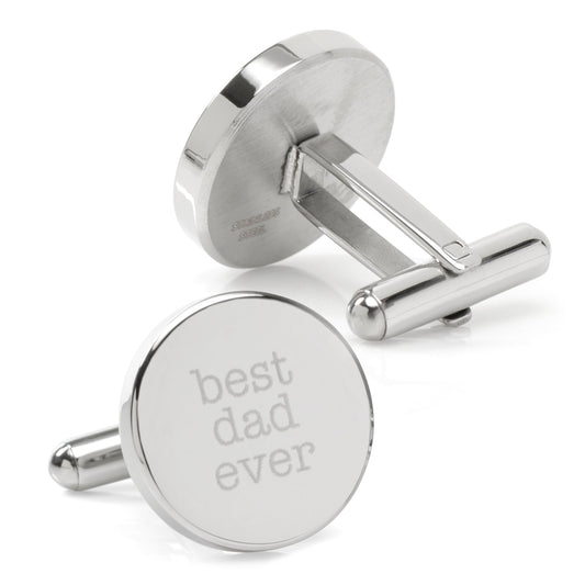 Best Dad Ever Engravable Cufflinks