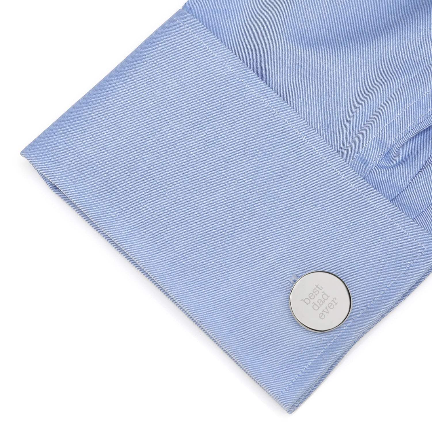 Best Dad Ever Engravable Cufflinks - Cufflinks.com - Flyclothing LLC