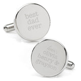 Best Dad Ever Engravable Cufflinks