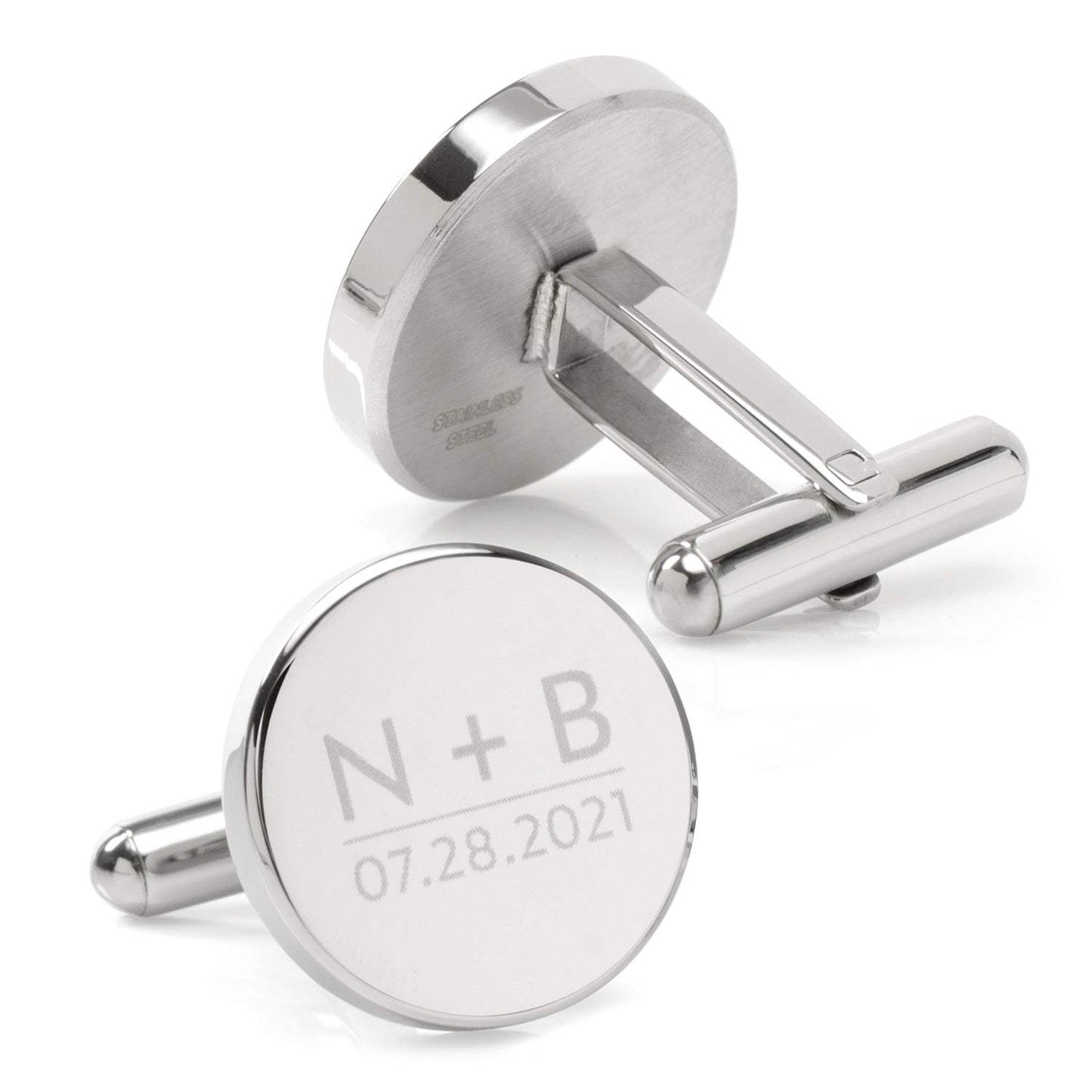 Custom Clock Engravable Cufflinks - Cufflinks.com - Flyclothing LLC